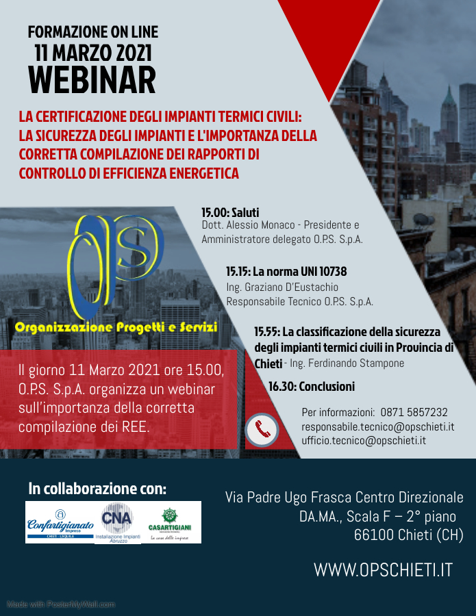 Locandina webinar OPS