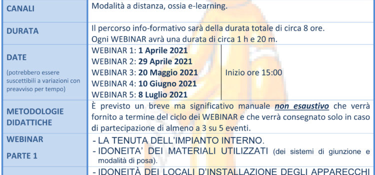 Prossimi eventi webinar